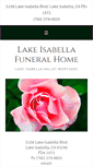 Mobile Screenshot of lakeisabellavalleymortuary.com